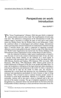 Perspectives on work : introduction