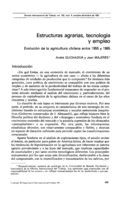 Estructuras agrarias, tecnología y empleo: evolución de la agricultura chilena entre 1955 y 1965