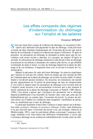 Les effets comparés des régimes d'indemnisation du chômage sur l'emploi et les salaires