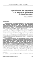 La participation des travailleurs à la sécurité et à l'hygiène du travail au Japon