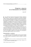 Orígenes y vigencia de la Declaración de Filadelfia