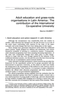Adult education and grass-roots organisations in Latin America: the contribution of the international co-operative university