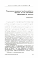 Negociaciones sobre las innovaciones tecnícas en las actividades bancarias y de seguros