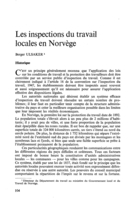 Les inspections du travail locales en Norvège