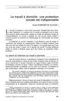 Le travail à domicile: une protection sociale est indispensable