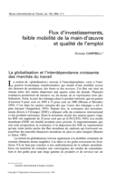 Flux d'investissements, faible mobilité de la main-d'oeuvre et qualité de l'emploi