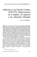 Inflación en los Estados Unidos, 1959-1974: repercusiones en el empleo, los ingresos y las relaciones laborales
