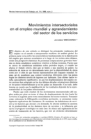 Movimientos intersectoriales en el empleo mundial y agrandamiento del sector de los servicios