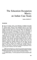 The education-occupation matrix: an Indian case study