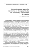 Limitaciones de la acción normativa en el mejoramiento del ambiente y condiciones de trabajo