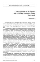 La souplesse et la rigueur des normes internationales du travail
