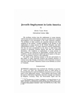Juvenile employment in Latin America