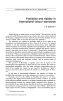 Flexibility and rigidity in international labour standards