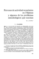 Patrones de actividad económica en Filipinas y algunos de los problemas metodológicos que suscitan