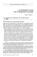 La dimensión social de la integración europea