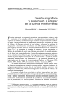 Presión migratoria y propensión a emigrar en la cuenca mediterránea