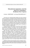 Educational expansion and the returns to education: evidence from Cyprus