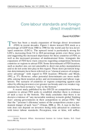 Core labour standards and foreign direct investment