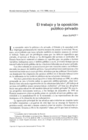 El trabajo y la oposición público-privado