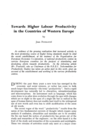 Towards higher labour productivity in the countries of western Europe