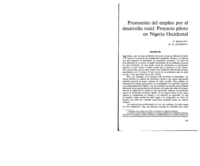 Promoción del empleo por el desarrollo rural: proyecto piloto en Nigeria occidental