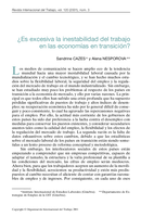 ?Es excesiva la inestabilidad del trabajo en las economías en transición?
