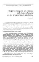 Sugerencias para un enfoque del desarrollo rural en los programas de asistencia