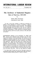 The incidence of industrial disputes: rates of time-loss, 1927-1947