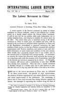 The labour movement in China