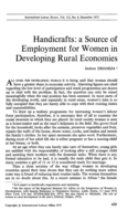 Handicrafts: a source of employment for women in developing rural economies
