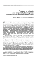 Pressure to migrate and propensity to emigrate: the case of the Mediterranean basin