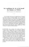 Les conditions de vie et de travail des femmes en U.R.S.S.