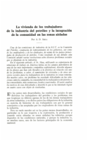 La vivienda de los trabajadores de la industria del petróleo y la integración de la comunidad en las zonas aisladas
