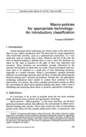 Macro-policies for appropriate technology: an introductory classification