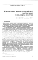 A labour-based approach to roads and rural transport in developing countries
