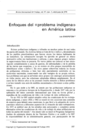 Enfoques del «problema indígena» en Arnérica latina