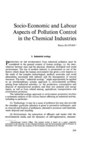 Socio-economic and labour aspects of pollution control in the chemical industries