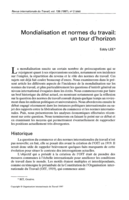 Mondialisation et normes du travail: un tour d'horizon