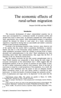 The economic effects of rural-urban migration