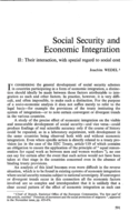 Social security and economic integration: II: their interaction, with special regard to social cost