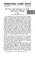 The new social insurance act of the Czechoslovak Republic