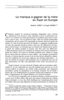 Le manque à gagner de la mère au foyer en Europe