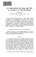 La réglementation des salaires par l'Etat en Australie et en Nouvelle-Zélande: [III]