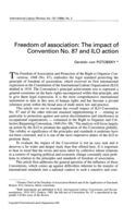 Freedom of association: the impact of convention no. 87 and ILO action