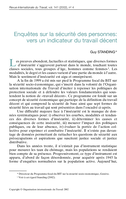 Enquêtes sur la sécurité des personnes: vers un indicateur du travail décent