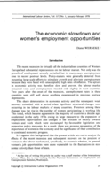 The economic slowdown and women's employment opportunities