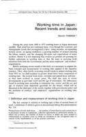 Working time in Japan: recent trends and issues