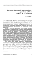 Non-contributory old-age pensions: a possible solution in the OECD countries