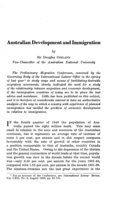 Australian development and immigration