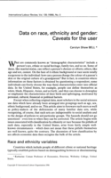 Data on race, ethnicity and gender: caveats for the user